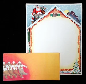 Santa Claus Stationary and Dancing Bear Envelopes - Picture 1 of 5
