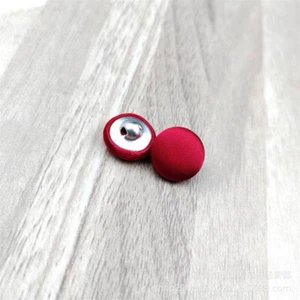 50pcs Fabric Satin Cloth Covered Buttons with Shank Clothes Sewing DIY Crafts - Picture 1 of 30