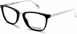 COVERGIRL CG0470 Black 004 Plastic Optical Eyeglasses Frame 52-18-140 0470 RX AB - Picture 1 of 2