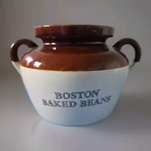 Olla de colección Boston Baked Beans marrón/beige 342 McCoy a prueba de horno hecha en EE. UU. Sin tapa - Imagen 1 de 6