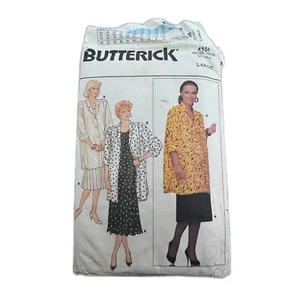Vintage 80s Butterick Women's 1986 Sewing Pattern No.584 Skirt Jacket Size L - Picture 1 of 5