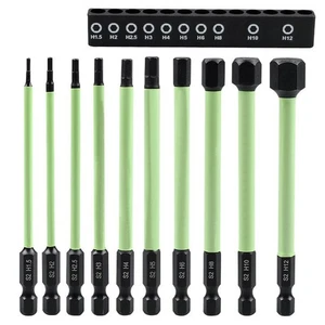 100 Mm Schraubendreherbits Auswirkungen Bohren Elektrisch H1.5-H12 Hexagon - Picture 1 of 12