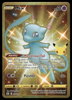 Mew (Secret) Secret Rare Celebrations 025/025 NM - Image 1 of 2