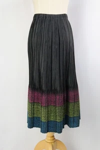 PLEATS PLEASE Black/Multicolor Skirt ISSEY MIYAKE 172 9769 - Picture 1 of 4