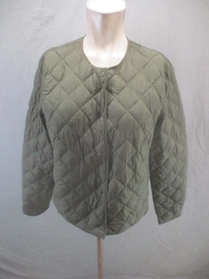 Chaqueta acolchada Uni Qlo talla S para mujer verde cálida acolchada repelente al agua cremallera 718 Foto 1 de 4