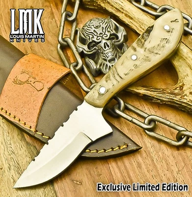 LMK ручной ковки ручной работы Skinner нож AUS-8 стали Ram's Horn подарок уникальный - Изображение 1 из 4