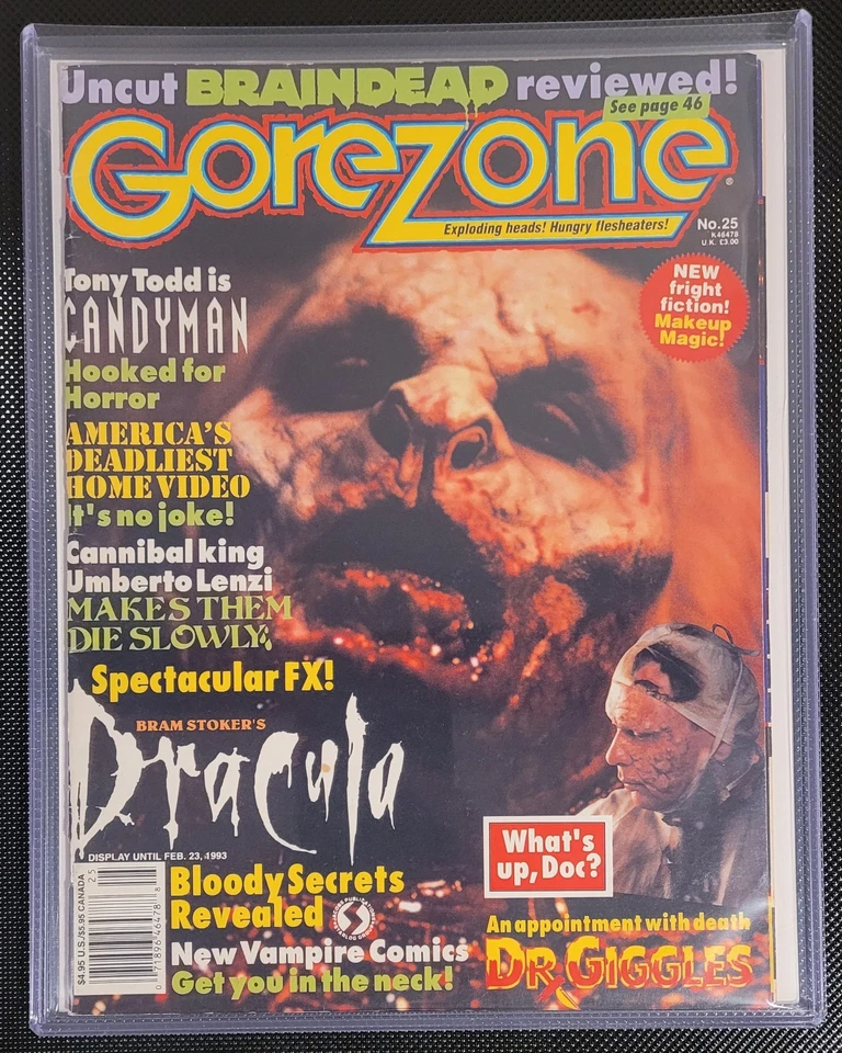 GOREZONE issue 25 horror CANDYMAN Bram Stoker's DRACULA braindead DR GIGGLES - Image 1 of 1