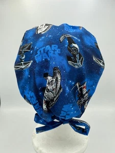 Surgical Scrub Hat for Women's Tieback - Star Wars Ship - Picture 1 of 5