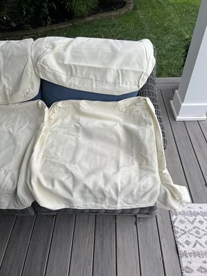 Funda Cojín Seccional Pottery Barn Huntington Brazo Pendiente, Extremo Derecho Natural Foto 1 de 4