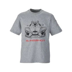 Polaris Youth Boys Slingshot Attitude Tee Short Sleeve Crew Neck T-Shirt Gray - Picture 1 of 2