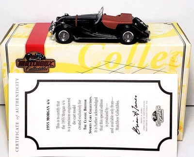 Matchbox 55 1955 Morgan 4/4 Classic British Sports Car Detail DYB03-M 1:43 Black - Image 1 of 4