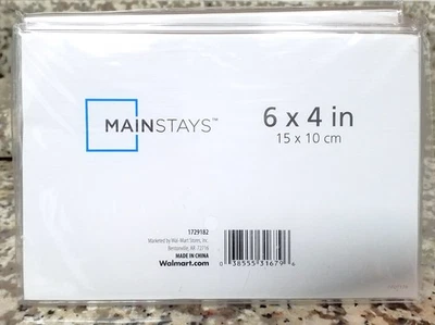 CLEAR ~ ACRYLIC ~ PHOTO FRAME ~ 6 x 4" PLASTIC PICTURE FRAME -- NEW - Image 1 of 4