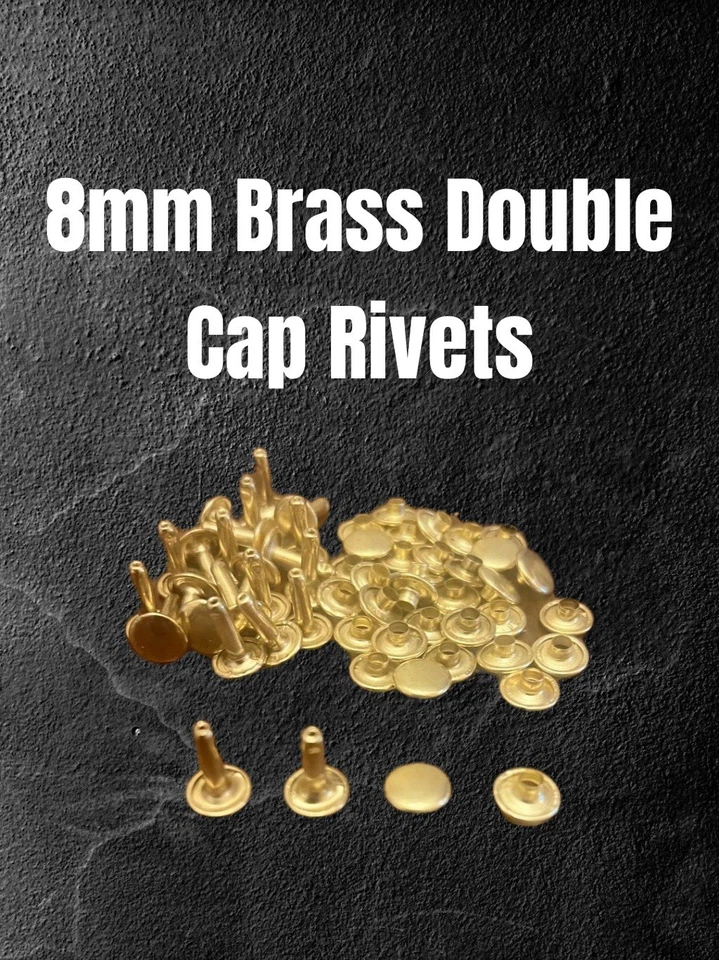 100 Double Cap Rivets Solid Brass Pack Of 100 Set - Image 1 of 4