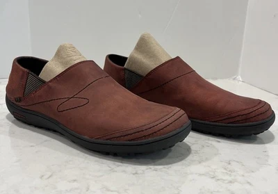 Patagonia Mujer 9 Cuero Sin Cordones Informales Caminar Cómodos Zapatos Yeso Rojo Marte Foto 1 de 4