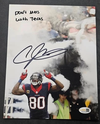 Andre Johnson Signed Autographed 8X10 Photo JSA Authentic SPOT LIGHT METALLIC - Image 1 of 3