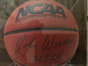 JOHN WOODEN & BILL WALTON AUTOGRAPHED BASKETBALL UCLA COA & CUBE - Picture 1 of 3