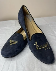 C. Wonder Bee Happy marineblaue Wildleder-Flats Größe 8 - Bild 1 von 4