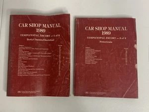 1989 Ford Tempo / Topaz & Escort Original OEM Shop Manual 2 Volume Set - Bild 1 von 5