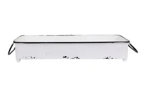Decorative Rectangle Distressed Metal Tray - Picture 1 of 5