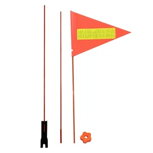 Remolque triciclo bicicleta bandera naranja 72" poste largo 3 piezas - Imagen 1 de 15