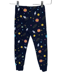 Kids SPACE Pajama Pants Planets Astronauts Stars Black Girls Boys Unisex 6 120cm - Picture 1 of 11