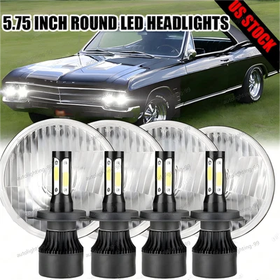 Faros LED Hi-Lo DRL de 5,75 pulgadas para Buick LeSabre 1959-1975 4 piezas Foto 1 de 4