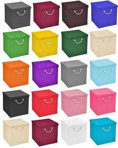 10 STÜCK 30 x 30 x 30 Aufbewahrungsboxen Deckel Korb Faltbox en Kinder Box Boxen - Bild 1 von 58