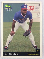 1991 Huntsville Stars-Classic BEST Minor Lg Baseball Card-Lee Tinsley