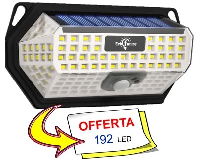 EcoFuture FARETTO SOLAR Para Exterior → 192 Luces LED Con Sensor De Movimiento - Imagen 1 de 4