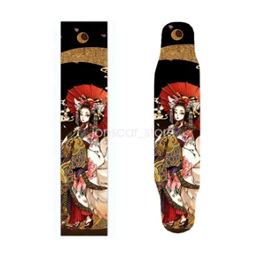 47X10 Zoll japanisches Damenmuster Skateboard Longboard Griffband langes Brett Aufkleber - Bild 1 von 5