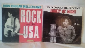John Cougar Mellencamp - 2 45's - Lonely Night & Rock USA - VG - Picture 1 of 5