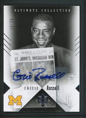 2010 CAZZIE RUSSELL 19/25 AUTO UPPER DECK ULTIMATE COLLECTION AUTOGRAPHS - Image 1 of 2
