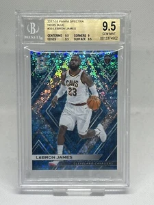 2017-18 Panini Spectra Neon Blue Prizm /99 BGS 9.5 LeBron James 🤯 Rare - Picture 1 of 2