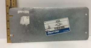 Steel City Flat Blank Cover 4-GCB Raco-846 4 11/16” Metal Plate Cover - Picture 1 of 3