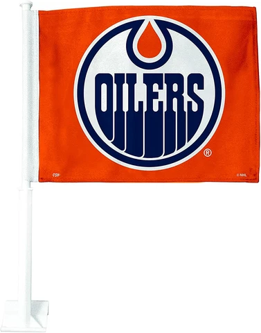 Edmonton Oilers NHL Hockey 11.5" x 15" Double Sided Car Truck Window Flag Cover