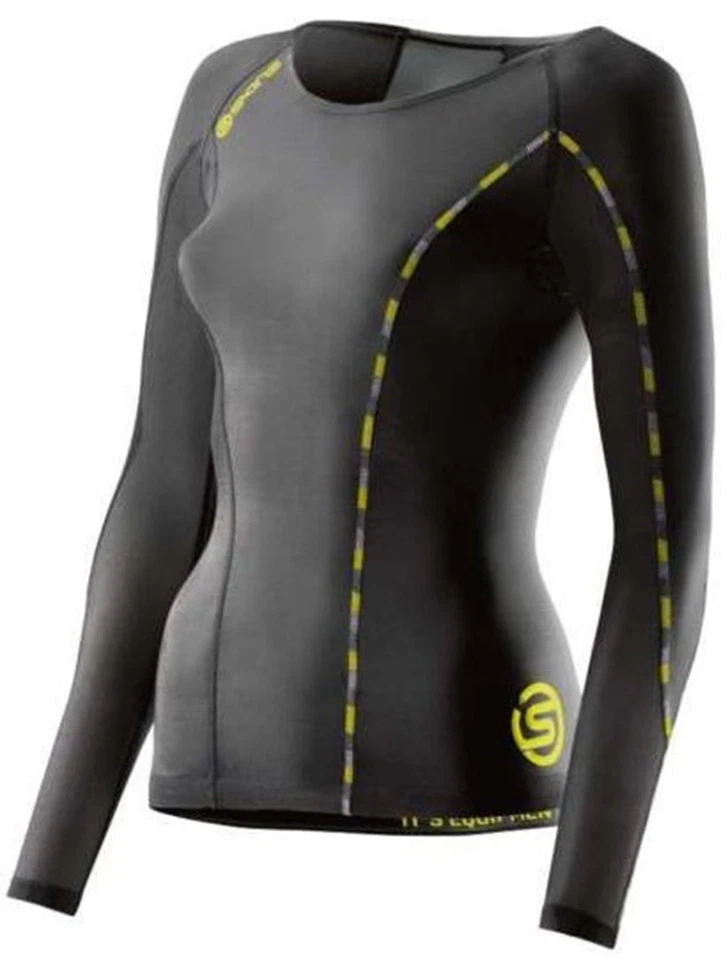 SKINS Топ длинным рукавом черный/limoncello женщин - Изображение 1 из 3