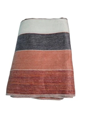 Manta de lana de alpaca naranja gris bebé manta de alpaca doble Foto 1 de 3