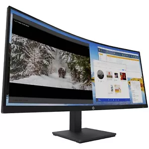 HP M34d 34” WQHD Curved LED Gaming Monitor with FreeSync Technology- New - Picture 1 of 5