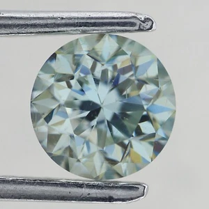 0,99 quilates VVS suelto moissanita diamante azul claro corte redondo facetado pulido 6 mm - Imagen 1 de 6
