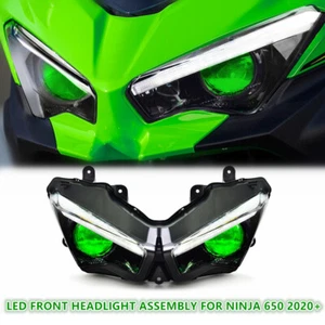 1X Full LED Headlight for Kawasaki Ninja 650 2020+ DRL Demon Eyes Motorbike Lamp - Foto 1 di 6