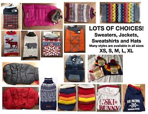 Dog Sweaters, Jackets, Hats - Eddie Bauer, Lake & Trail, KONG -  XS, S, M, L, XL