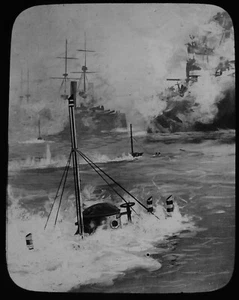 WW1 U-BOOT AUFTAUCHEN IM HELGOLAND Magische Laternenrutsche - Bild 1 von 3