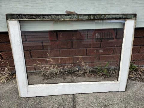 Vintage Antique Old Wooden Window - 28½x19¾ Cover