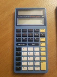 Texas Instruments Blue Math Explorer Solar Taschenrechner mit Deckel - Bild 1 von 8