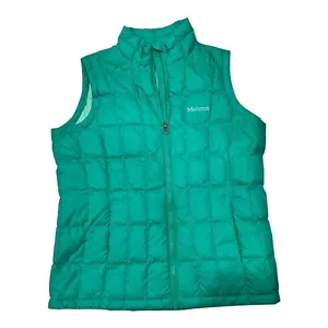 Marmot Women’s Size Medium Duck Down Puffer Green Lush Style Vest Quilted - Picture 1 of 10