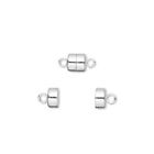 10 Very Strong 6mm Barrel Silver Plated MAGNETIC CLASPS