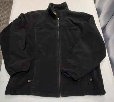 WearGuard 抓绒夹克男式 L 黑色全拉链防风 — 第 1/4 张图片