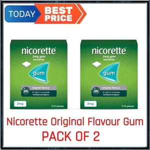 210x3Nicorette 2mg Gum Nicotine Original Flavour 210x3 Pieces (630 total Piece) - Picture 1 of 9