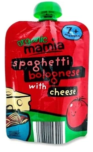 10 x 130g Mamia Organic Baby Food Spaghetti Bolognese with Cheese 7+ Months - Picture 1 of 2