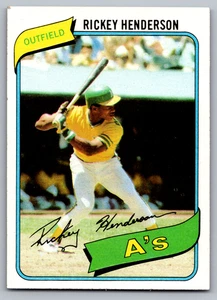 1980 TOPPS #482 RICKEY HENDERSON A'S ROOKIE - Picture 1 of 3
